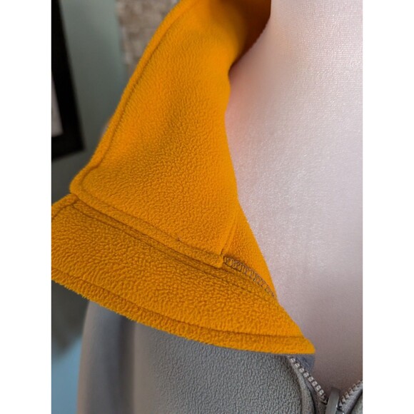 Columbia Fleece Layer Zip Up Jacket Orange Grey Skater Dadcore Normcore 90s XL - Picture 8 of 16